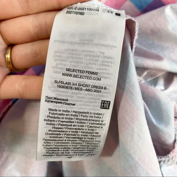 Selected Femme Blaire Check Mini Dress‎ - Picture 9 of 12